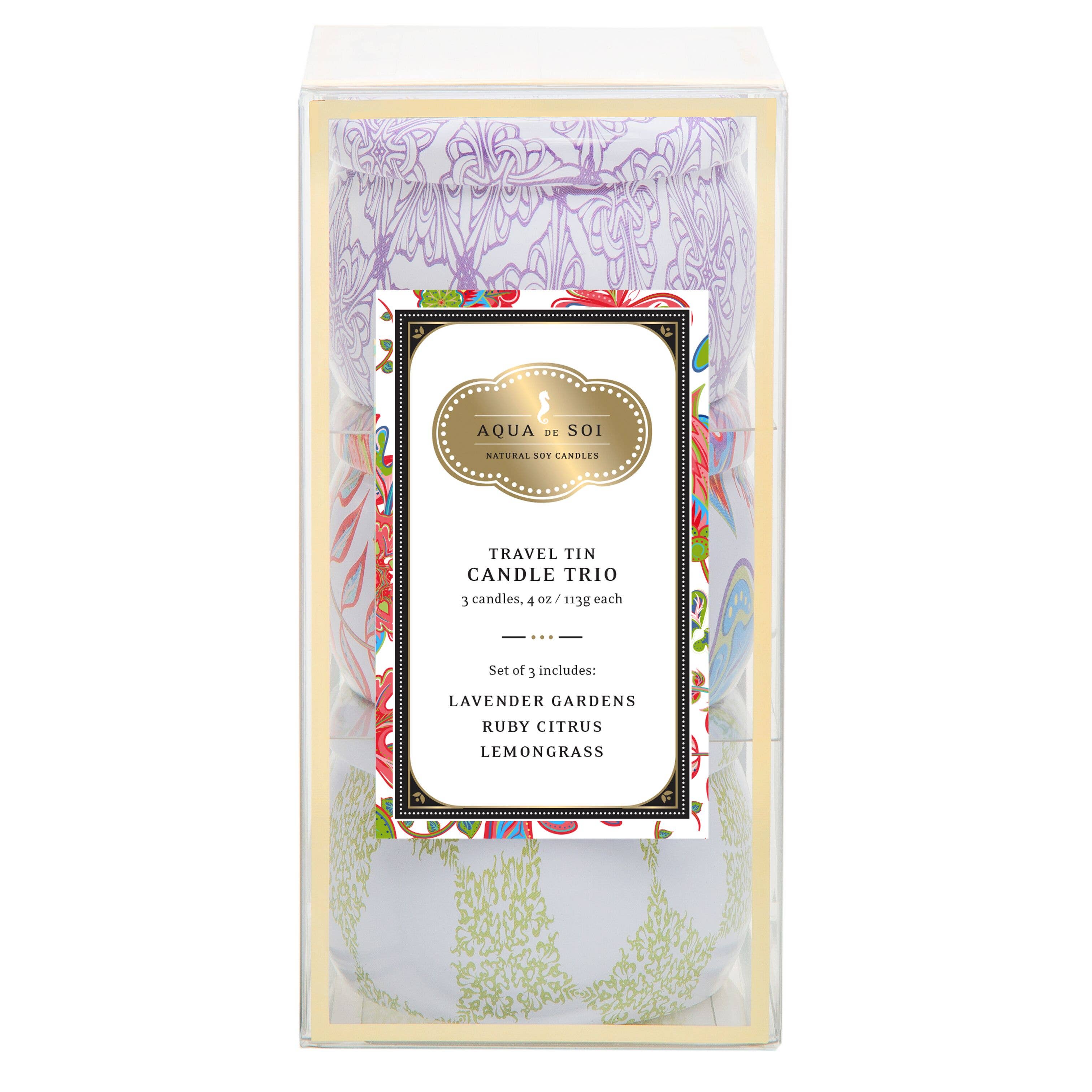 Classic Travel Tin Soy Candle Trio Set