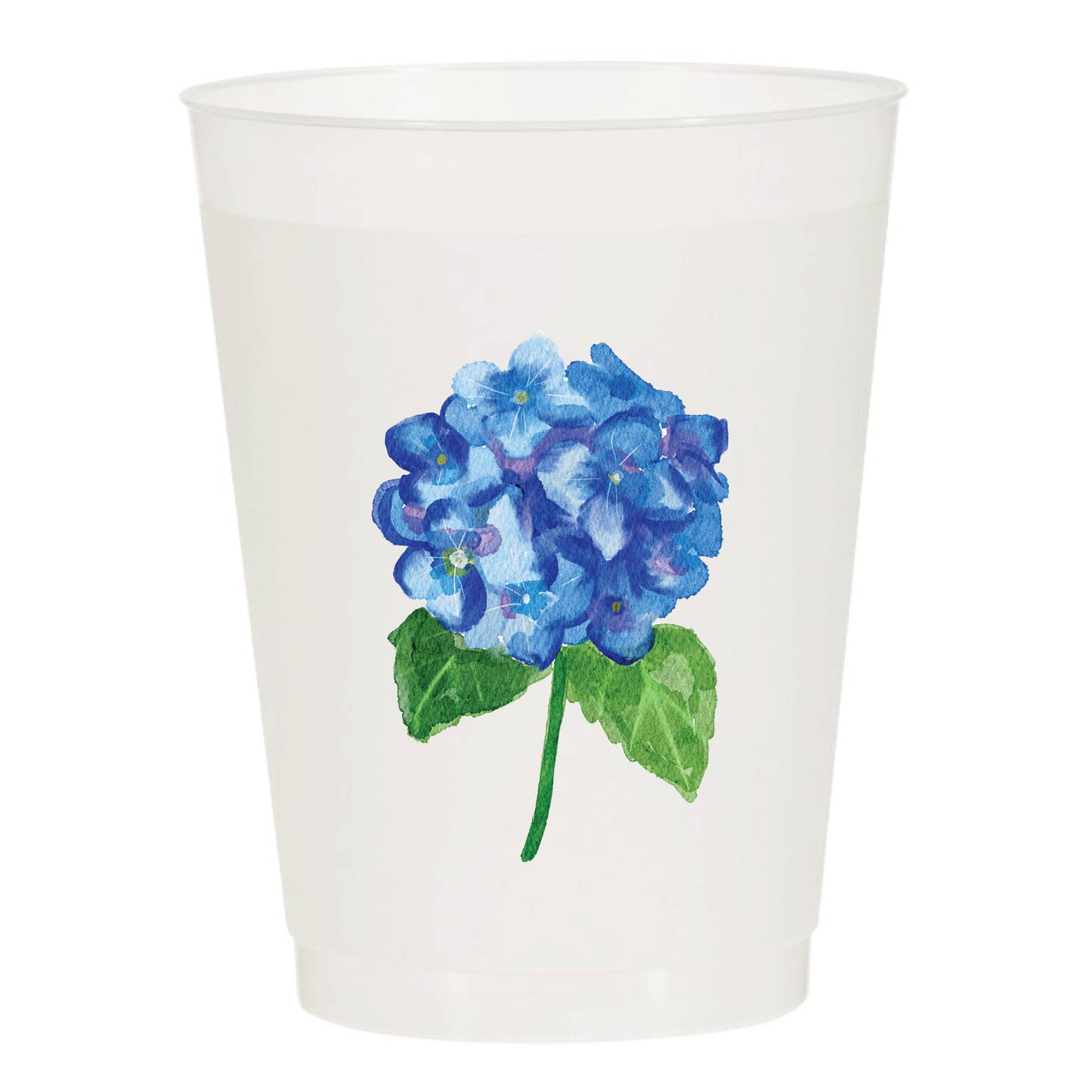 Hydrangea Watercolor Reusable Cups
